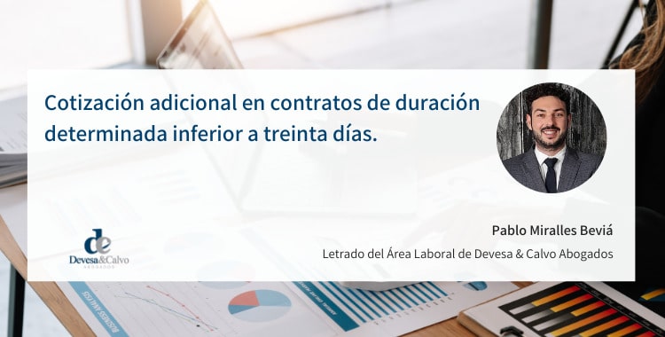 Cotización adicional en contratos de duración determinada inferior a treinta días