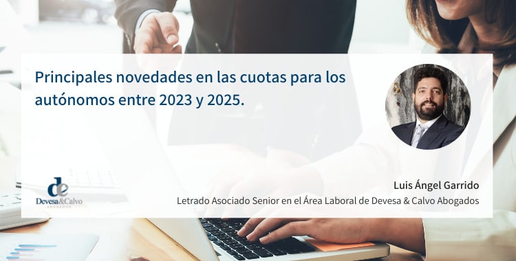 Principales novedades en las cuotas para los autónomos entre 2023 y 2025